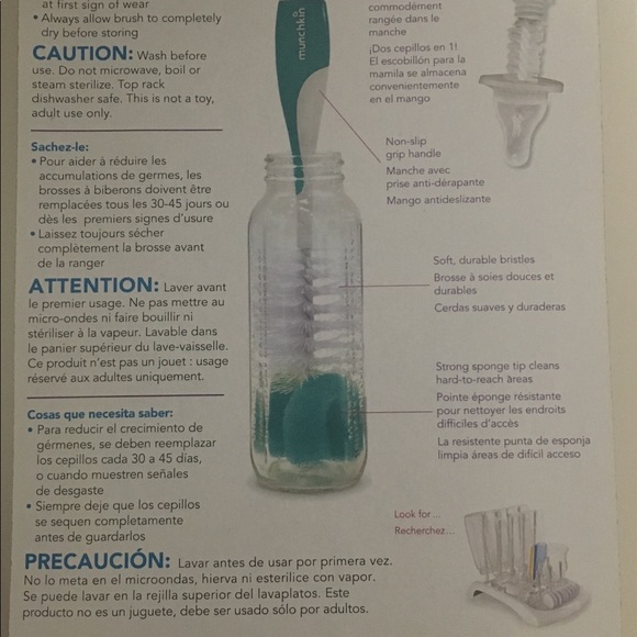 Munchkin Bottle and Nipple Brushes - Picture 2 of 2
